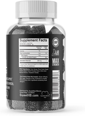 SweetHeartBeauty Activated Charcoal Gummies 60 Gomitas