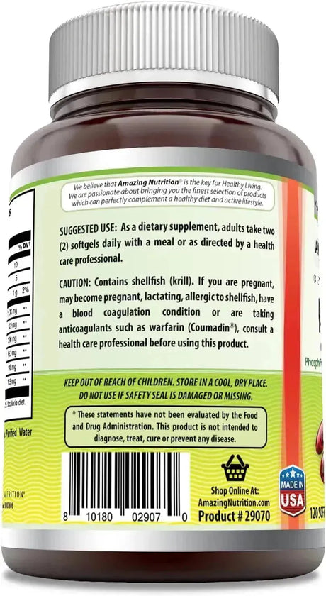 AMAZING NUTRITION - Amazing NutritionOmega Krill Oil 1000Mg. 120 Capsulas Blandas - The Red Vitamin MX - Suplementos Alimenticios - {{ shop.shopifyCountryName }}