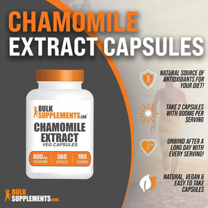 BULK SUPPLEMENTS - Bulk Supplements Chamomile Extract 800Mg. 360 Capsulas - The Red Vitamin MX - Suplementos Alimenticios - {{ shop.shopifyCountryName }}