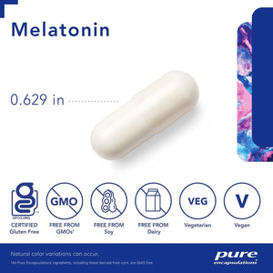 PURE ENCAPSULATIONS - Pure Encapsulations Melatonin 3Mg. 180 Capsulas - The Red Vitamin MX - Suplementos Alimenticios - {{ shop.shopifyCountryName }}