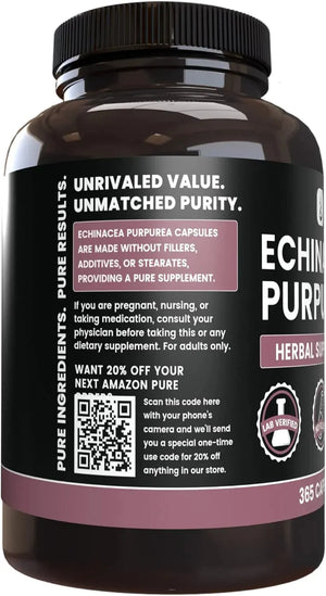 PURE ORIGINAL INGREDIENTS - Pure Original Ingredients Echinacea Purpurea 365 Capsulas - The Red Vitamin MX - Suplementos Alimenticios - {{ shop.shopifyCountryName }}
