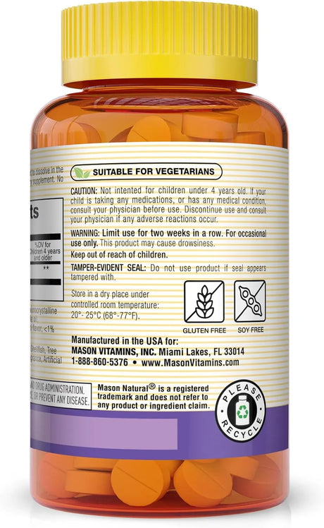 MASON NATURAL - MASON NATURAL Healthy Kids Melatonin 60 Tabletas 3 Pack - The Red Vitamin MX - Suplementos Alimenticios - {{ shop.shopifyCountryName }}