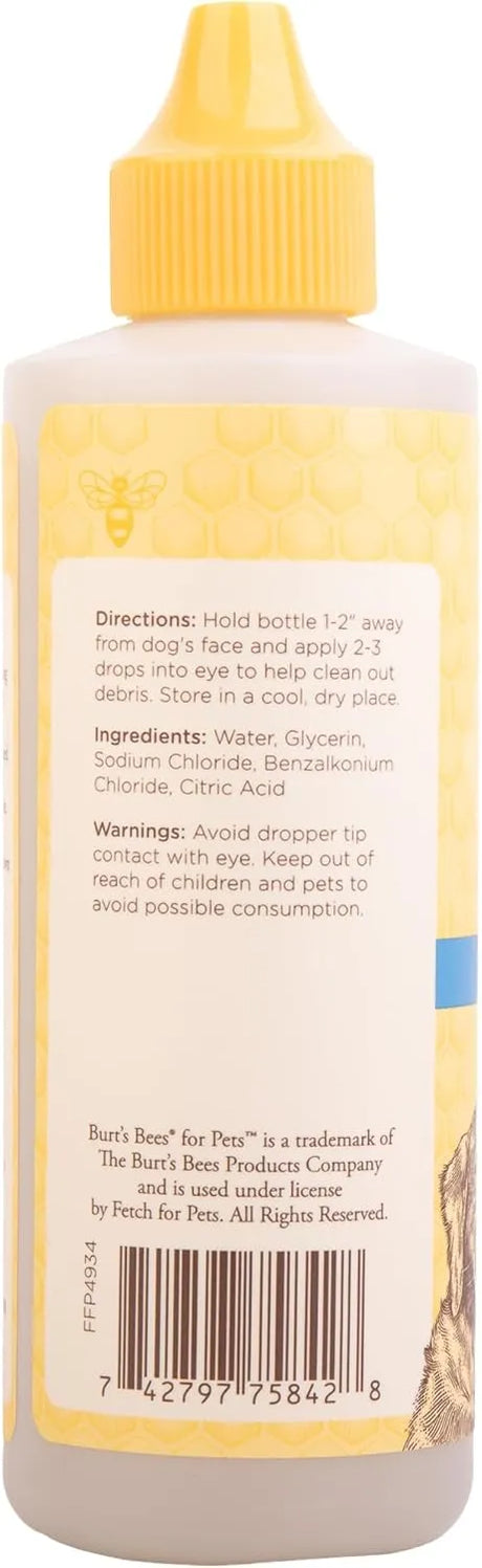 BURT'S BEES - Burt's Bees for Pets Eye Wash with Saline Solution for Dogs 4 Fl.Oz. - The Red Vitamin MX - Cuidado De Los Ojos De Los Perros - {{ shop.shopifyCountryName }}