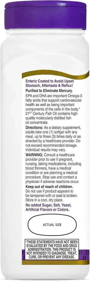 21ST CENTURY - 21st Century Fish Oil 1200Mg. 90 Capsulas Blandas - The Red Vitamin MX - Suplementos Alimenticios - {{ shop.shopifyCountryName }}