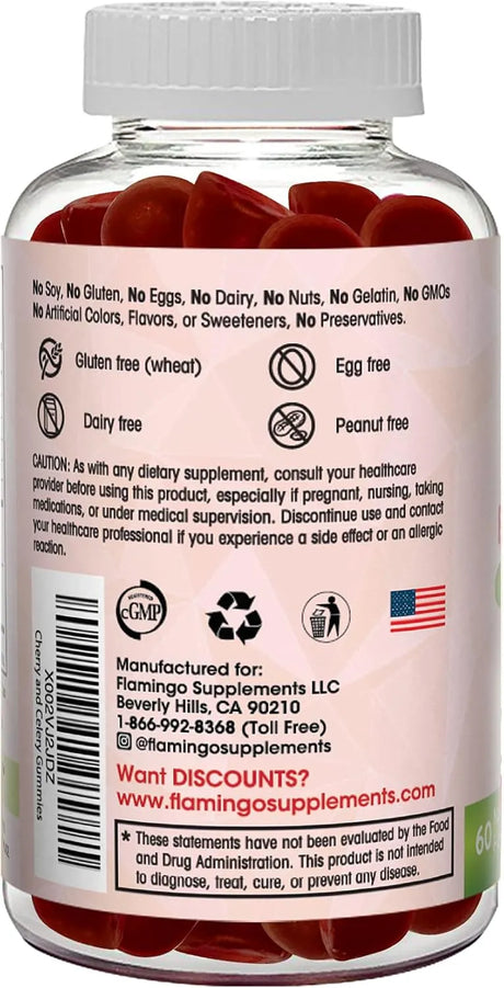 FLAMINGO SUPPLEMENTS - Flamingo Supplements Tart Cherry Gummies 2000Mg. 60 Gomitas - The Red Vitamin MX - Suplementos Alimenticios - {{ shop.shopifyCountryName }}