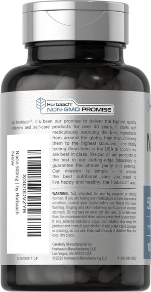 HORBAACH - Horbaach Niacin 500Mg. 100 Capsulas - The Red Vitamin MX - Suplementos Alimenticios - {{ shop.shopifyCountryName }}