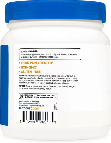 NUTRICOST - Nutricost Pure Choline Bitartrate Powder 500Gr. - The Red Vitamin MX - Suplementos Alimenticios - {{ shop.shopifyCountryName }}