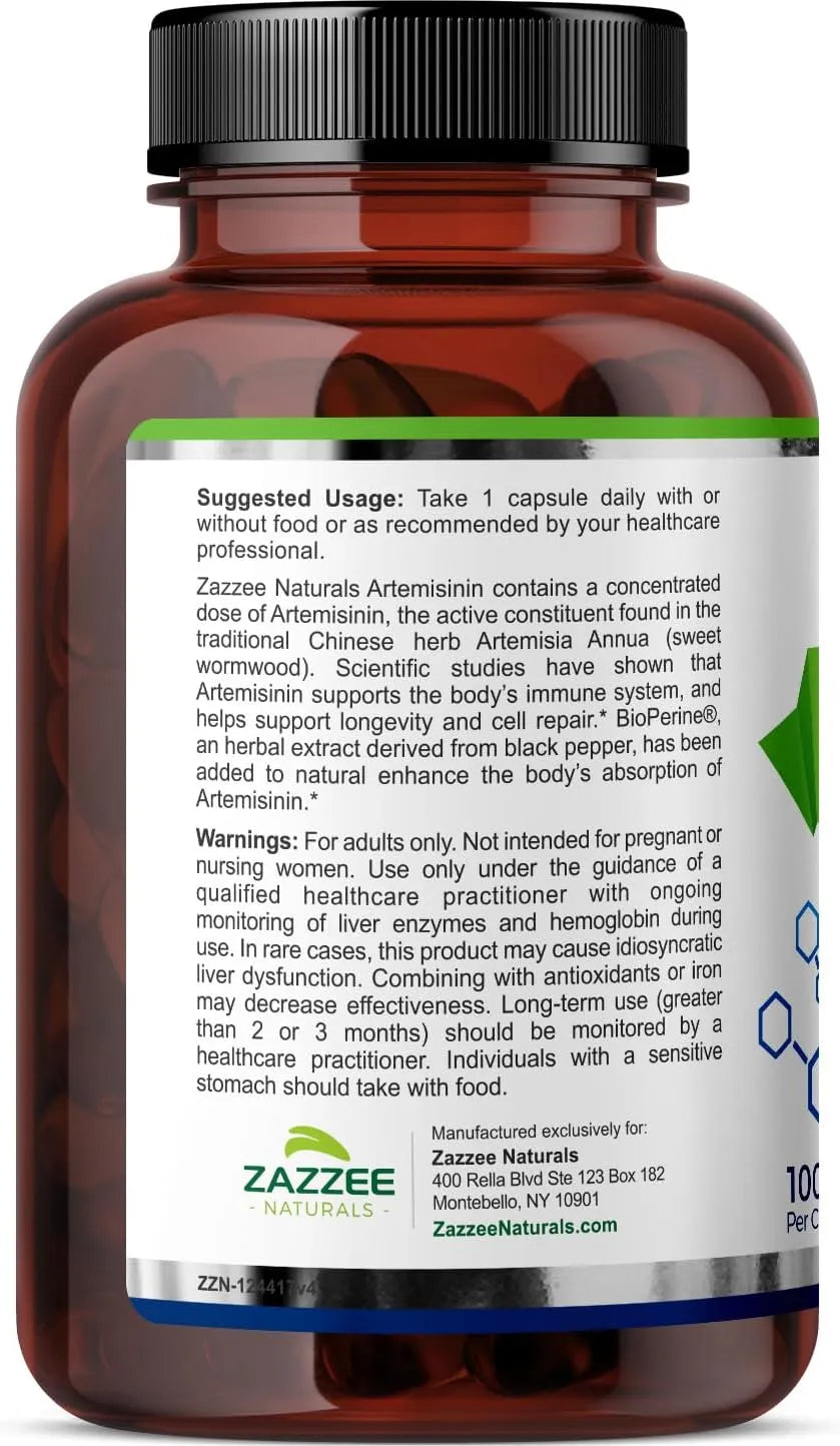 ZAZZEE NATURALS - Zazzee High Absorption Artemisinin 100Mg. 120 Capsulas - The Red Vitamin MX - Suplementos Alimenticios - {{ shop.shopifyCountryName }}