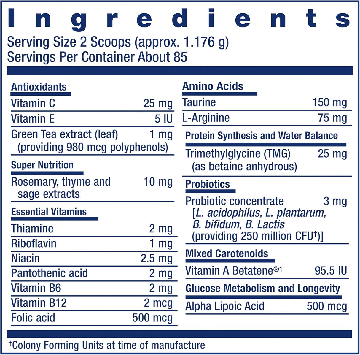 Life Extension Cat Mix 85 Servicios 100Gr.