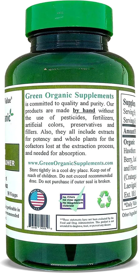 GREEN ORGANIC SUPPLEMENTS - Green Organic Supplements White Willow Bark 90 Capsulas 2 Pack - The Red Vitamin MX - Suplementos Alimenticios - {{ shop.shopifyCountryName }}