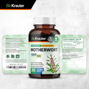 BIOKRAUTER - BIO KRAUTER Motherwort 1200Mg. 100 Capsulas - The Red Vitamin MX - Suplementos Alimenticios - {{ shop.shopifyCountryName }}