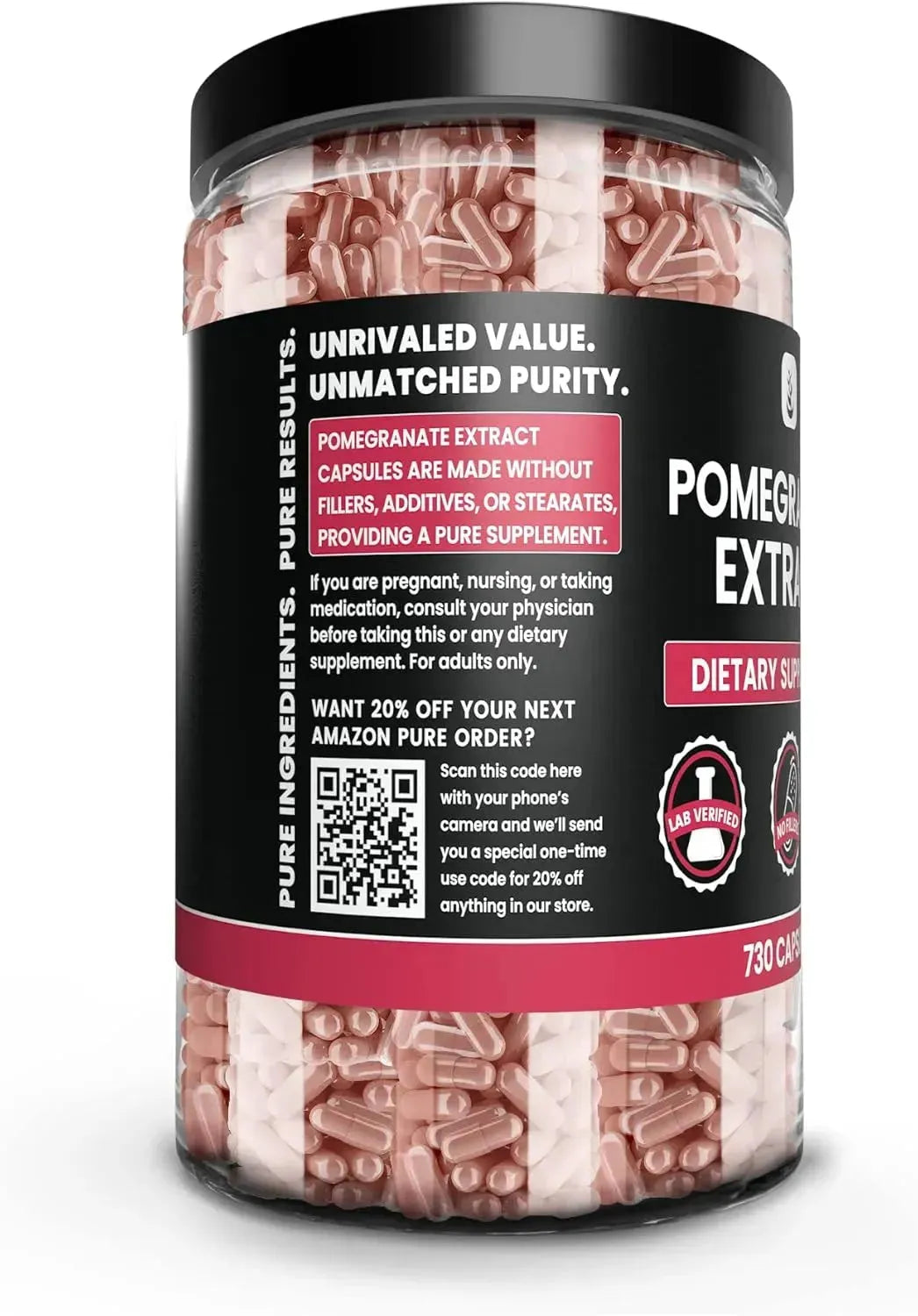 PURE ORIGINAL INGREDIENTS - Pure Original Ingredients Pomegranate Extract 730 Capsulas - The Red Vitamin MX - Suplementos Alimenticios - {{ shop.shopifyCountryName }}