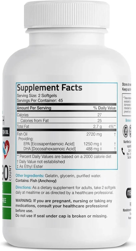 BRONSON - Bronson Omega 3 Fish Oil Triple Strength 2720Mg. 90 Capsulas Blandas - The Red Vitamin MX - Suplementos Alimenticios - {{ shop.shopifyCountryName }}