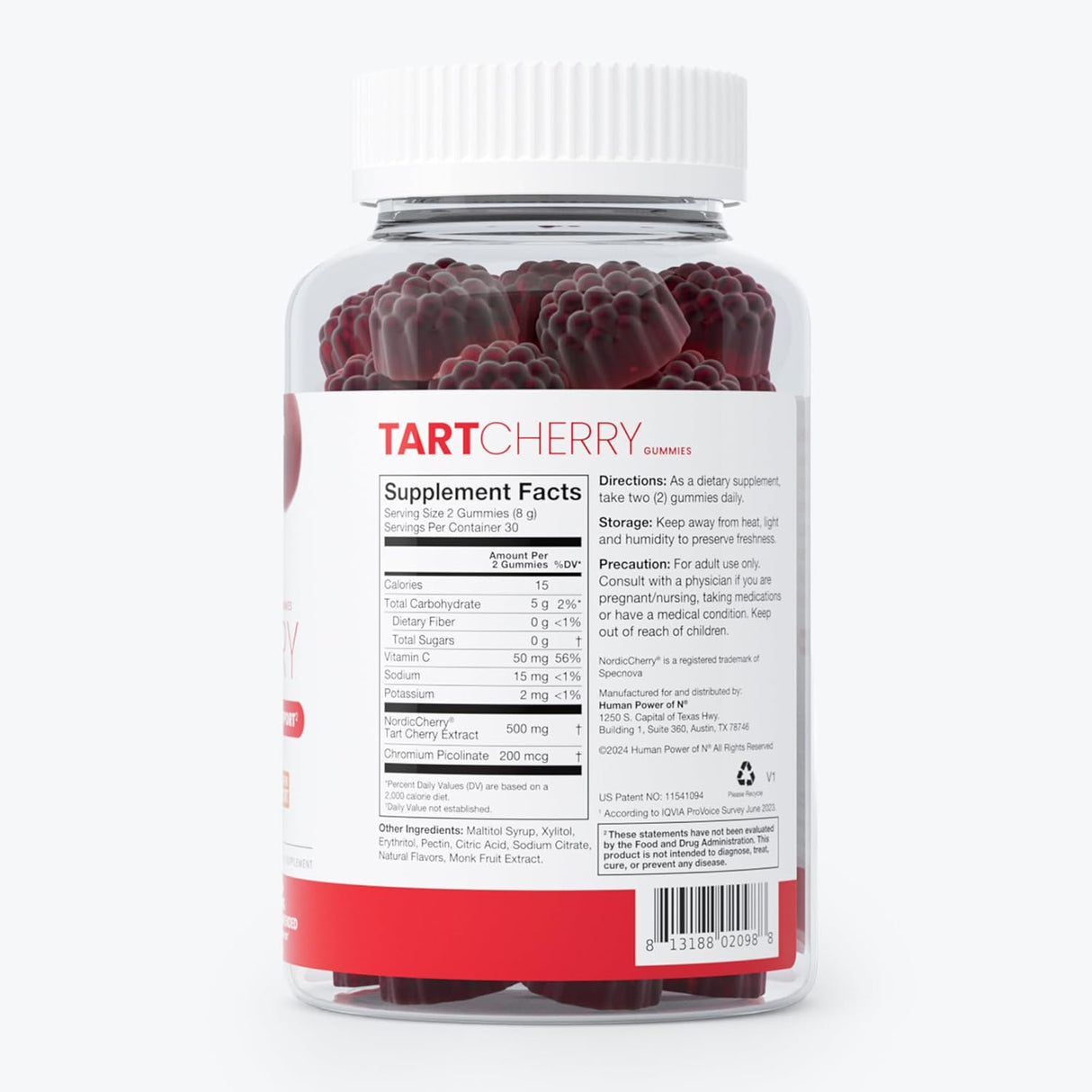 humanN Tart Cherry Gummies 60 Gomitas