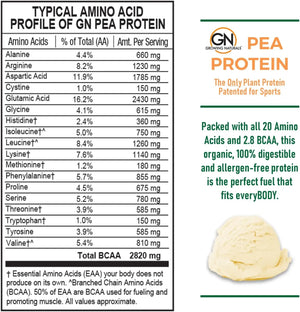 GROWING NATURALS - Growing Naturals Raw Pea Protein Powder Vanilla Blast 2 Lbs. - The Red Vitamin MX - Suplementos Alimenticios - {{ shop.shopifyCountryName }}