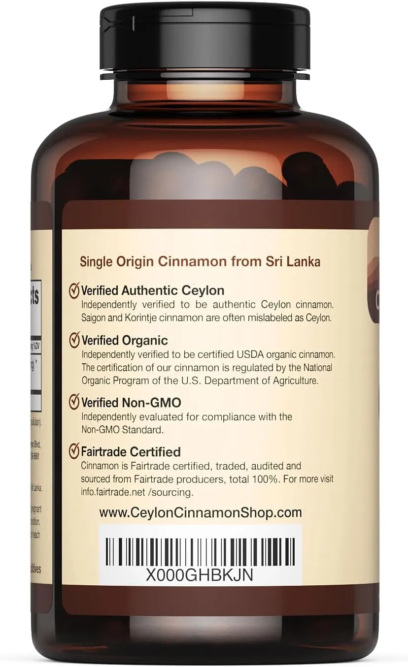 CEYLON CINNAMON SHOP - Ceylon Cinnamon Shop Organic Ceylon Cinnamon 180 Capsulas - The Red Vitamin MX - Suplementos Alimenticios - {{ shop.shopifyCountryName }}