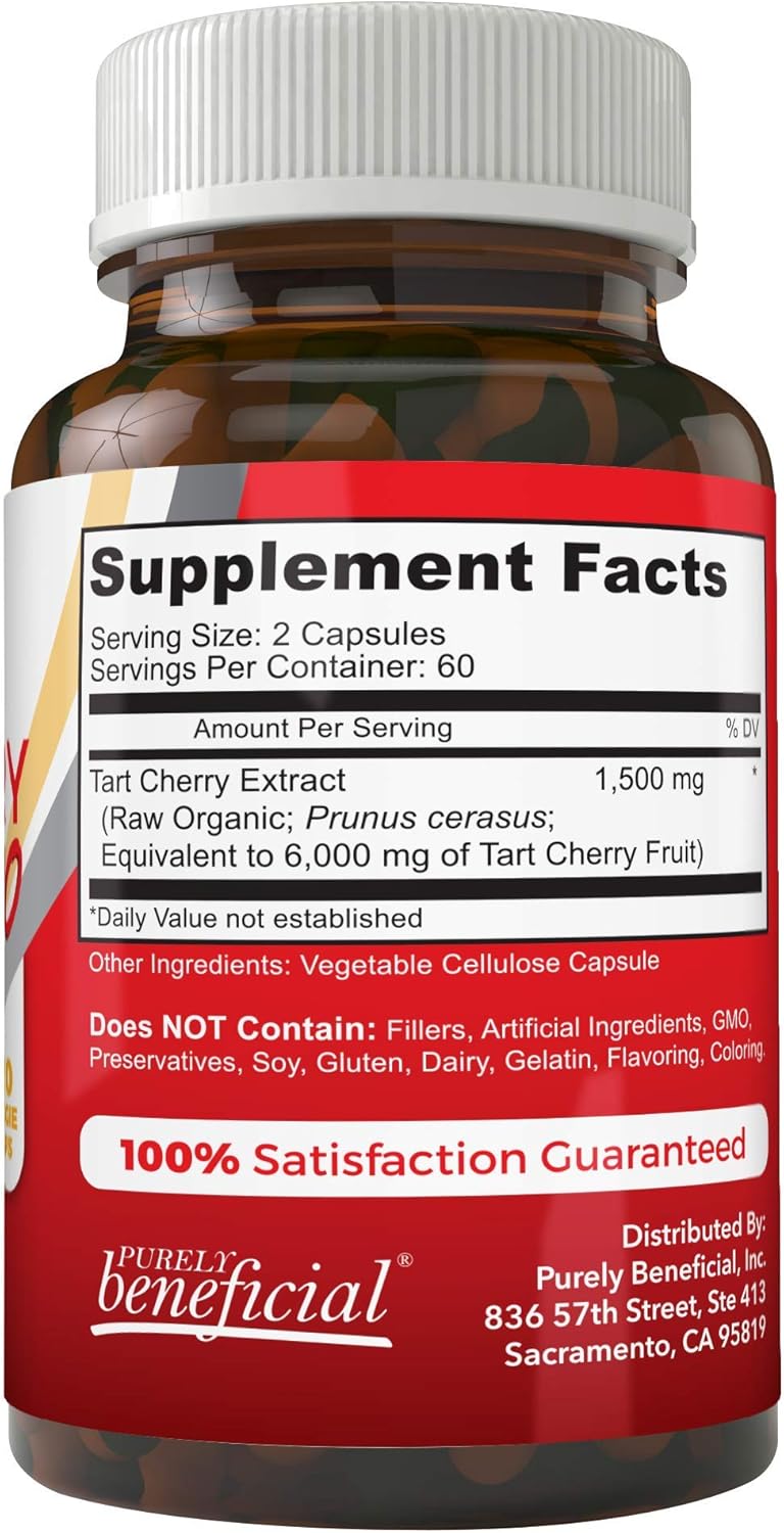 PURELY beneficial Tart Cherry 6000Mg. 120 Capsulas