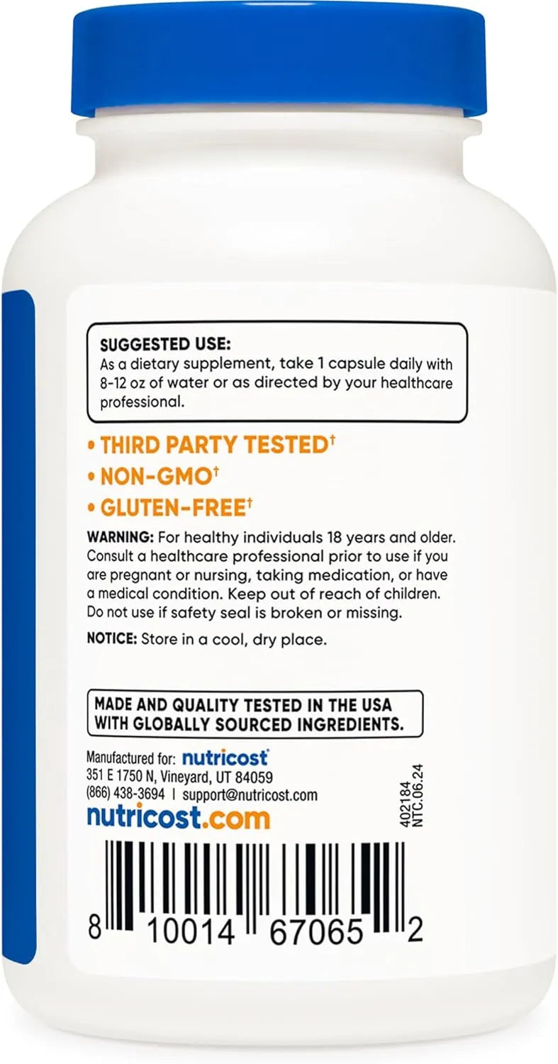 NUTRICOST - Nutricost L-Carnosine 500Mg. 120 Capsulas - The Red Vitamin MX - Suplementos Alimenticios - {{ shop.shopifyCountryName }}