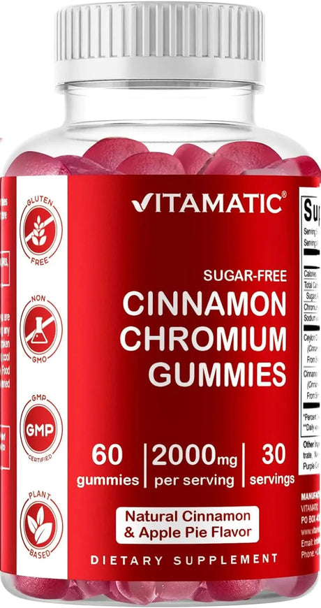 VITAMATIC - Vitamatic Sugar Free Chromium Gummies with Ceylon Cinnamon 60 Gomitas 2 Pack - The Red Vitamin MX - Suplementos Alimenticios - {{ shop.shopifyCountryName }}