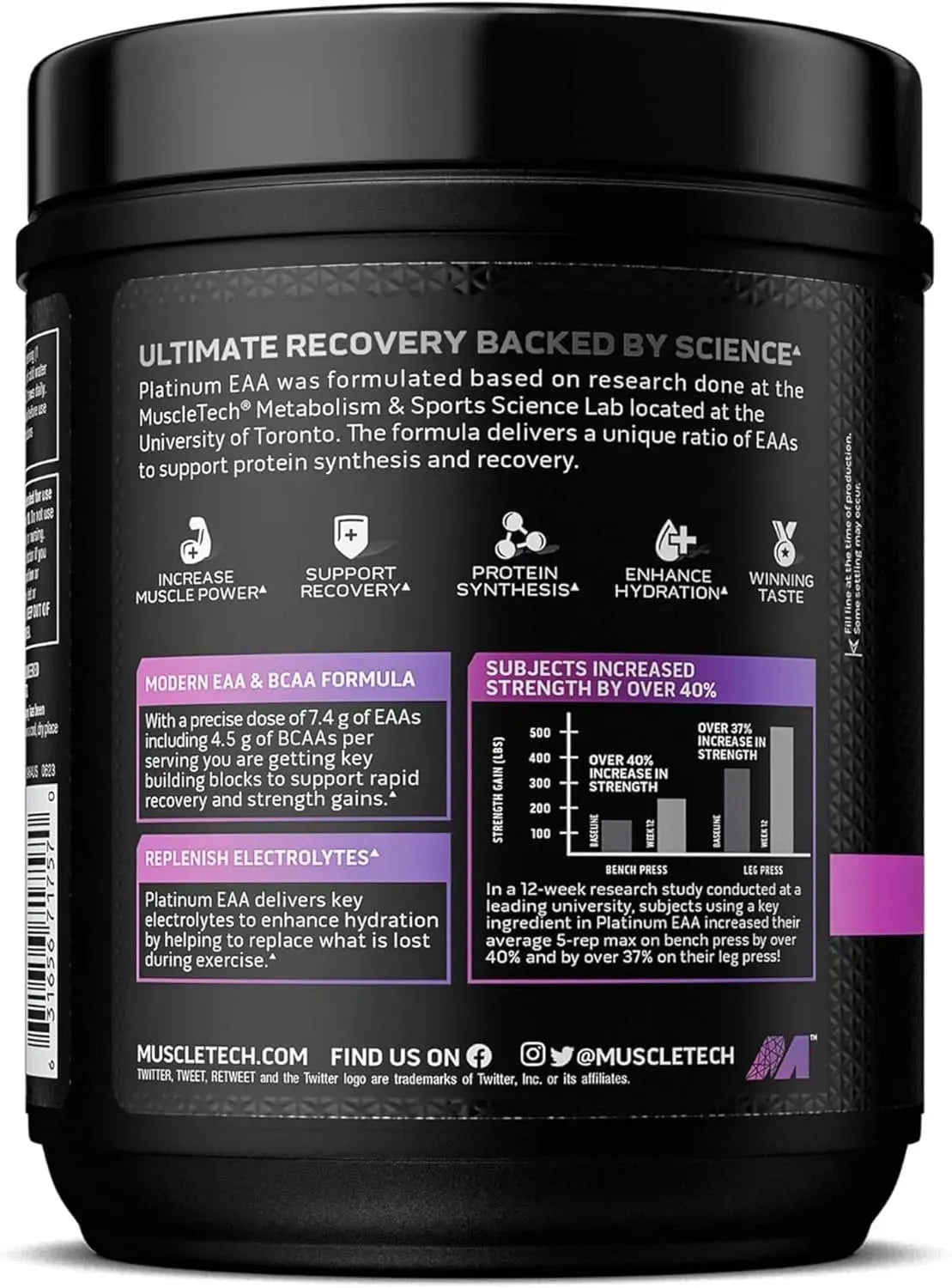 MUSCLETECH - MuscleTech Platinum 100% EAA+ 30 Servicios Grape 387Gr. - The Red Vitamin MX - Suplementos Alimenticios - {{ shop.shopifyCountryName }}