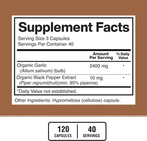 AMERICAN STANDARD SUPPLEMENTS - American Standard Supplements Garlic 2400Mg. 120 Capsulas - The Red Vitamin MX - Suplementos Alimenticios - {{ shop.shopifyCountryName }}