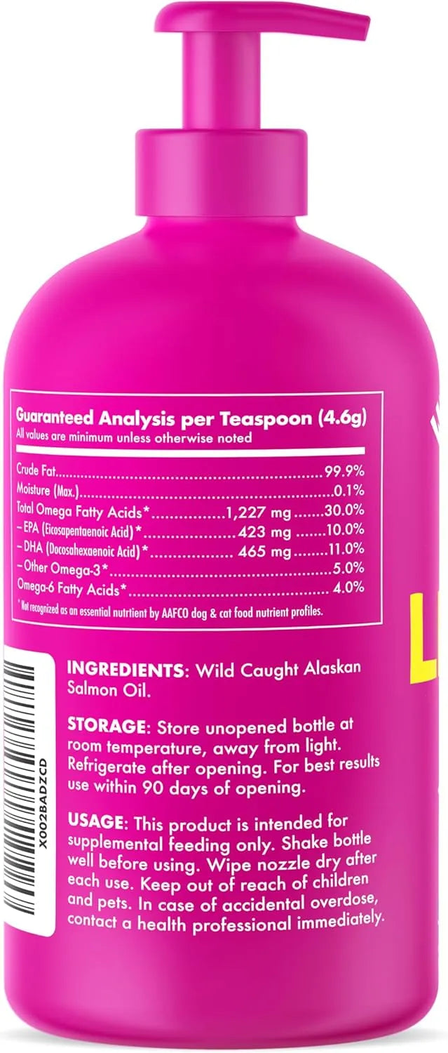 LEGITPET - LEGITPET Wild Alaskan Salmon Oil for Dogs & Cats 32 Fl.Oz. - The Red Vitamin MX - Aceite De Pescado Para Perros - {{ shop.shopifyCountryName }}