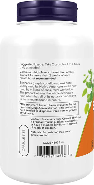 NOW SUPPLEMENTS - NOW Supplements Echinacea 400Mg. 250 Capsulas - The Red Vitamin MX - Suplementos Alimenticios - {{ shop.shopifyCountryName }}