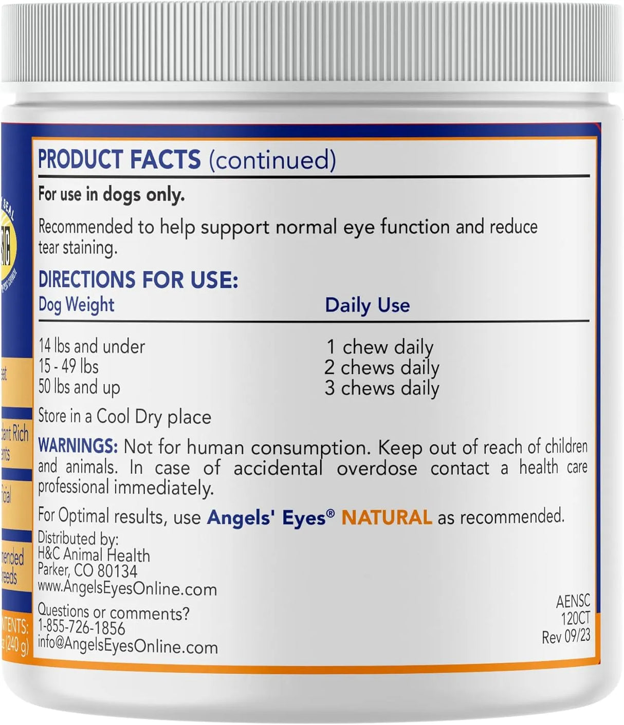 ANGELS' EYES - Angels’ Eyes Natural Tear Stain Prevention Chicken 120 Masticables - The Red Vitamin MX - Cuidado De Los Ojos De Los Perros - {{ shop.shopifyCountryName }}