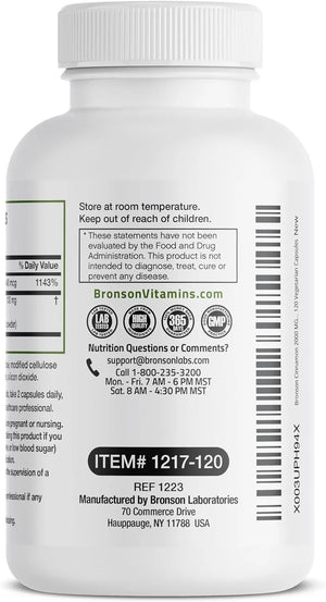 BRONSON - Bronson Cinnamon Plus Chromium Picolinate 120 Capsulas - The Red Vitamin MX - Suplementos Alimenticios - {{ shop.shopifyCountryName }}