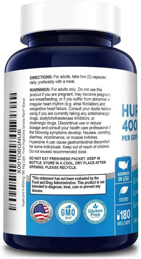 NUSAPURE - NusaPure Huperzine A 400mcg 180 Capsulas - The Red Vitamin MX - Suplementos Alimenticios - {{ shop.shopifyCountryName }}