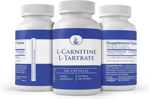 PURE ORIGINAL INGREDIENTS - Pure Original Ingredients L-Carnitine L-Tartrate 100 Capsulas - The Red Vitamin MX - Suplementos Alimenticios - {{ shop.shopifyCountryName }}