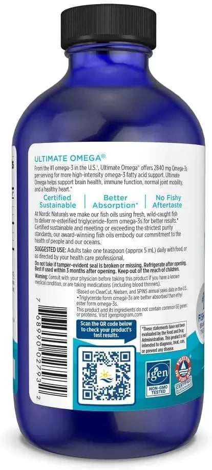 NORDIC NATURALS - Nordic Naturals Ultimate Omega Liquid Lemon Flavor 237Ml. - The Red Vitamin MX - Suplementos Alimenticios - {{ shop.shopifyCountryName }}
