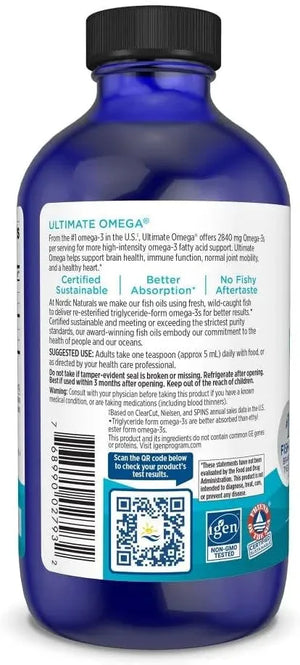 NORDIC NATURALS - Nordic Naturals Ultimate Omega Liquid Lemon Flavor 237Ml. - The Red Vitamin MX - Suplementos Alimenticios - {{ shop.shopifyCountryName }}