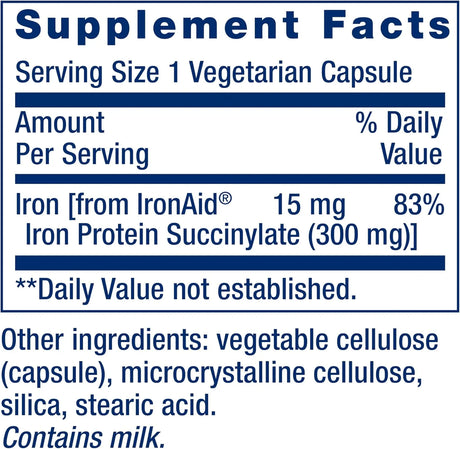 LIFE EXTENSION - Life Extension Iron Protein Plus 100 Capsulas - The Red Vitamin MX - Suplementos Alimenticios - {{ shop.shopifyCountryName }}