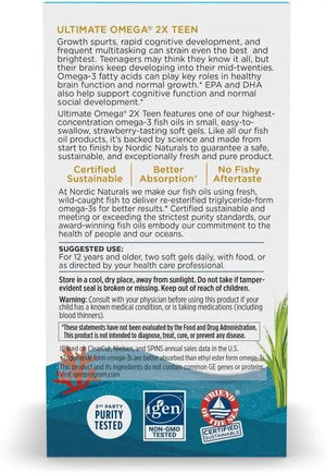 NORDIC NATURALS - Nordic Naturals Ultimate Omega 2X Teen Strawberry 60 Mini Capsulas Blandas - The Red Vitamin MX - Suplementos Alimenticios - {{ shop.shopifyCountryName }}