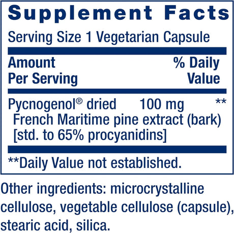 LIFE EXTENSION - Life Extension Pycnogenol French Maritime Pine Bark Extract 60 Capsulas - The Red Vitamin MX - Suplementos Alimenticios - {{ shop.shopifyCountryName }}