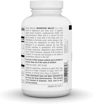 SOURCE NATURALS - Source Naturals Magnesium Malate 3750Mg. 180 Tabletas - The Red Vitamin MX - Suplementos Alimenticios - {{ shop.shopifyCountryName }}