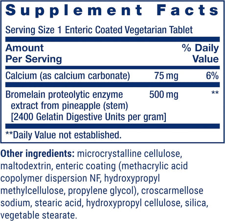 LIFE EXTENSION - Life Extension Specially-Coated Bromelain 60 Tabletas - The Red Vitamin MX - Suplementos Alimenticios - {{ shop.shopifyCountryName }}