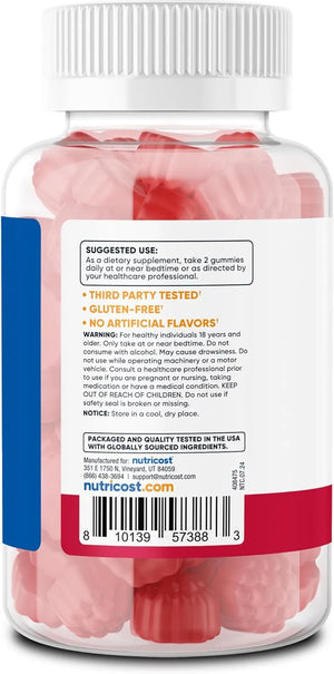 NUTRICOST - Nutricost Melatonin Gummies 20Mg. Strawberry Flavored 180 Gomitas - The Red Vitamin MX - Suplementos Alimenticios - {{ shop.shopifyCountryName }}