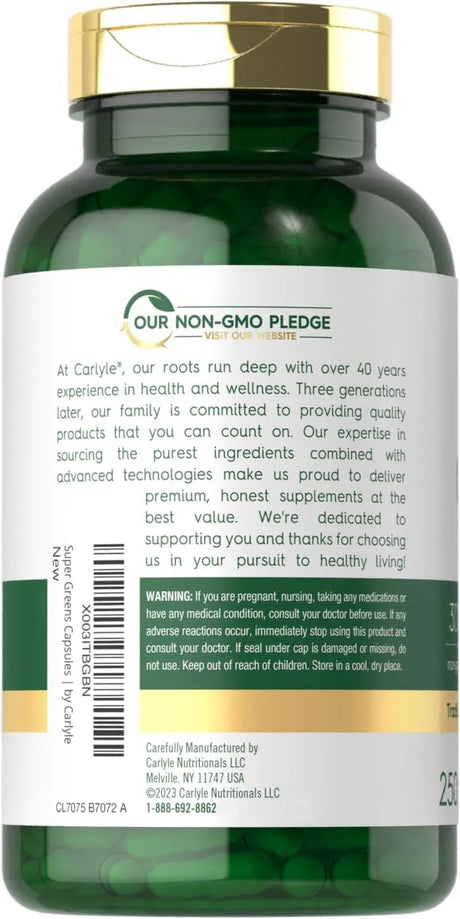 CARLYLE - Carlyle Super Greens 250 Capsulas - The Red Vitamin MX - Suplementos Alimenticios - {{ shop.shopifyCountryName }}