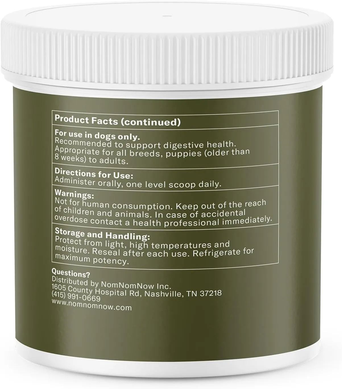 NOMNOMNOW - Nom Nom Dog GI-Targeted Probiotic Support 60Gr. - The Red Vitamin MX - Probióticos Para Perros - {{ shop.shopifyCountryName }}