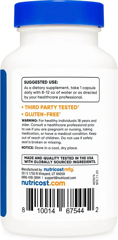NUTRICOST - Nutricost Vitamin B2 400Mg. 120 Capsulas - The Red Vitamin MX - Suplementos Alimenticios - {{ shop.shopifyCountryName }}