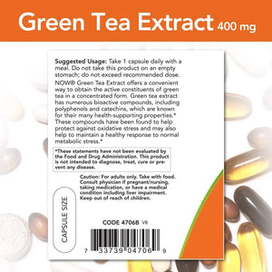 NOW SUPPLEMENTS - NOW Supplements Green Tea Extract 400Mg. 250 Capsulas - The Red Vitamin MX - Suplementos Alimenticios - {{ shop.shopifyCountryName }}