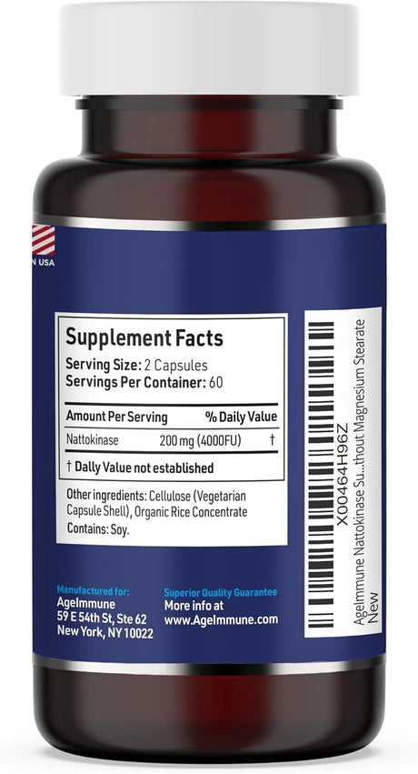 AGEIMMUNE - AgeImmune Nattokinase 4000 FU 200Mg. 120 Capsulas - The Red Vitamin MX - Suplementos Alimenticios - {{ shop.shopifyCountryName }}