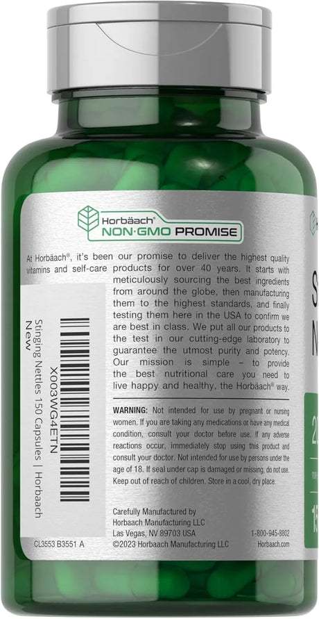 HORBAACH - Horbaach Stinging Nettle 2000Mg. 150 Capsulas - The Red Vitamin MX - Suplementos Alimenticios - {{ shop.shopifyCountryName }}