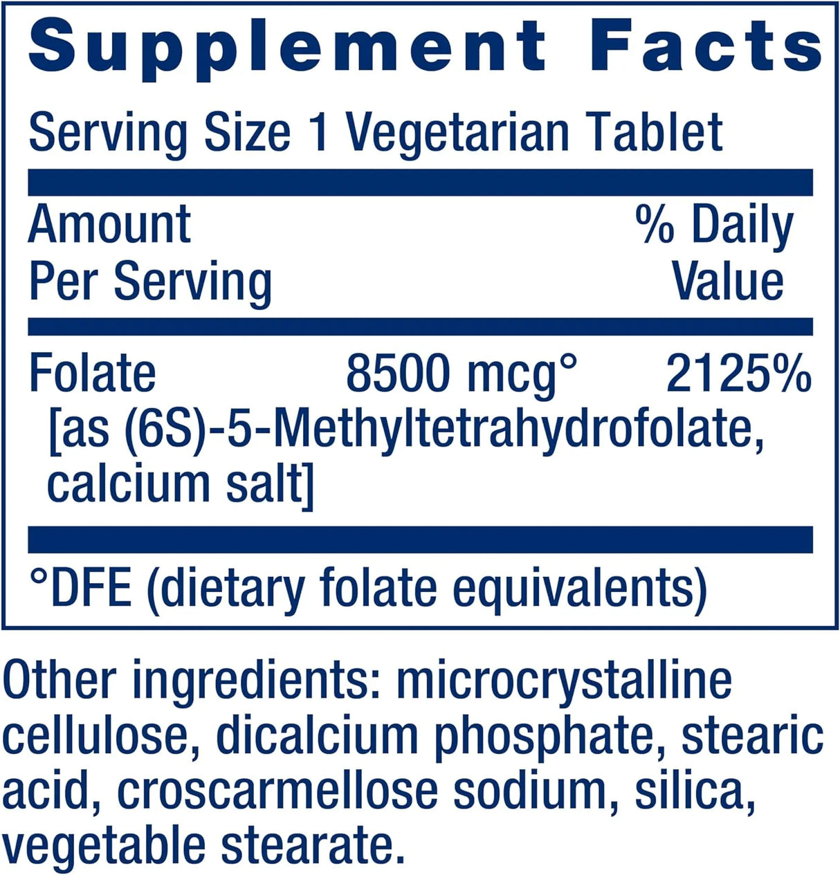 LIFE EXTENSION - Life Extension High Potency Optimized Folate 8500mcg 30 Tabletas - The Red Vitamin MX - Suplementos Alimenticios - {{ shop.shopifyCountryName }}