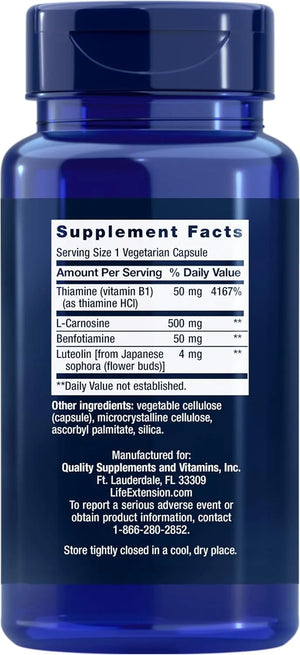 LIFE EXTENSION - Life Extension Super Carnosine 500Mg. 60 Capsulas - The Red Vitamin MX - Suplementos Alimenticios - {{ shop.shopifyCountryName }}