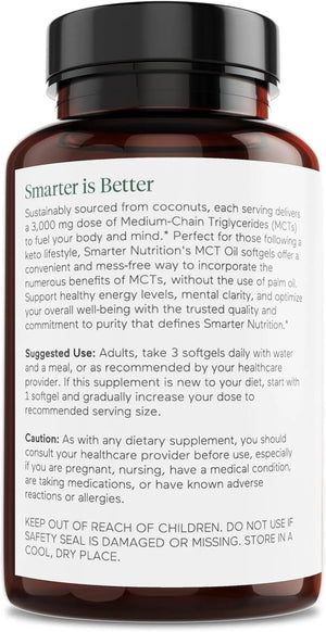 SMARTER NUTRITION - Smarter Nutrition MCT Oil 90 Capsulas Blandas - The Red Vitamin MX - Suplementos Alimenticios - {{ shop.shopifyCountryName }}