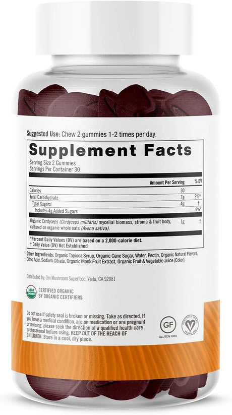 OM - OM MUSHROOM SUPERFOOD Cordyceps Gummies 60 Gomitas - The Red Vitamin MX - Suplementos Alimenticios - {{ shop.shopifyCountryName }}