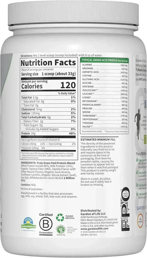 GARDEN OF LIFE - Garden of Life SPORT Whey Protein Grass Fed Whey Protein Powder Vanilla 660Gr. - The Red Vitamin MX - Suplementos Alimenticios - {{ shop.shopifyCountryName }}